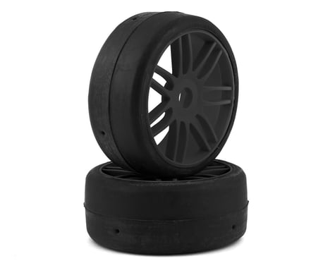 GRP Tires GT - TO2 Slick Belted Pre-Mounted 1/8 Buggy Tires (Black) (2) (S2)