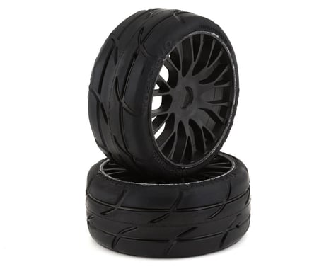 GRP Tires GT - TO3 Revo Belted Pre-Mounted 1/8 Buggy Tires (Black) (2) (XM5)