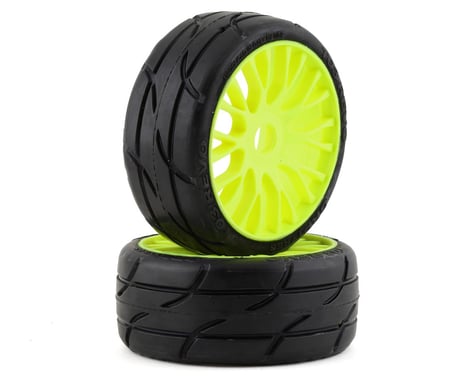 GRP Tires GT - TO3 Revo Belted Pre-Mounted 1/8 Buggy Tires (Yellow) (2) (XB3)