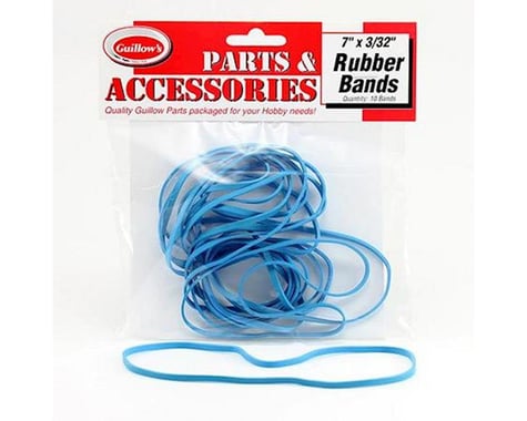 Guillow 7x3/32" Rubber Bands (10)
