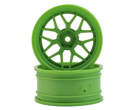 HPI 12mm Hex 52x26mm Tech 7 1/10 Wheel (Green) (6mm Offset) (2)