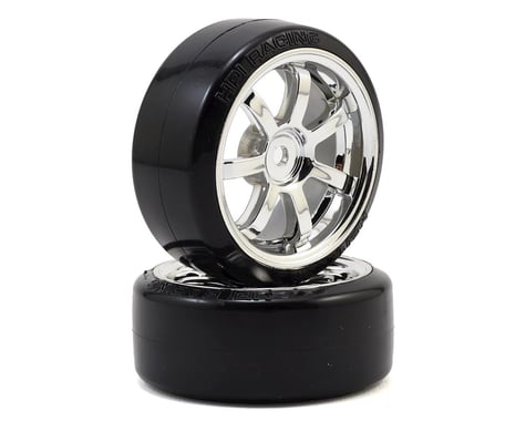 HPI 12mm Hex 26mm T-Drift Tire w/Rays 57S-Pro Wheel (Chrome) (2)
