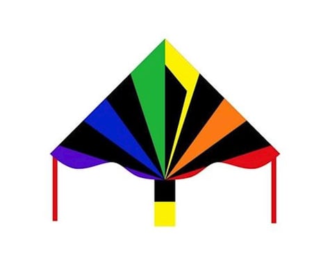 HQ Kites 102150 Simple Flyer Black Rainbow Kite