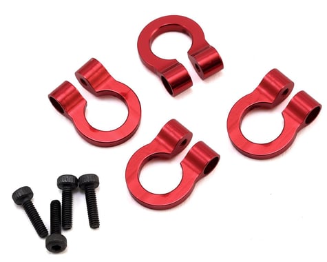 Hot Racing 1/10 Aluminum Tow Shackle D-Rings (4) (Red)