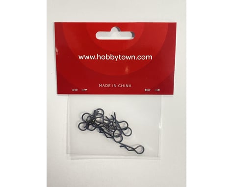 HobbyTown Accessories 1/8 BLACK BODY CLIPS, 10PCS