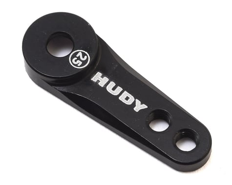 Hudy Machined Aluminum Single Arm Servo Horn (Black) (25T-Futaba/Savox/Protek)