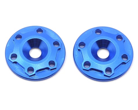 JConcepts Aluminum B6/B6D "Finnisher" Wing Buttons (Blue) (2)