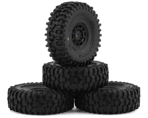 JConcepts Tusk 1.0" Pre-Mounted Tires w/Hazard Wheel (Black) (4) (Gold)