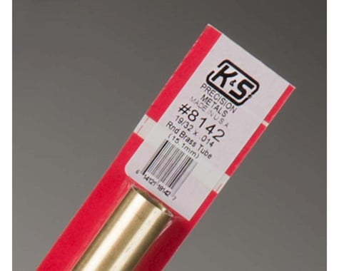 K&S Engineering Round Brass Tube 19/32", Carded