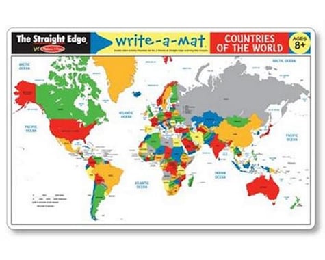 Melissa & Doug  Countries Of The World Write-A-Mat