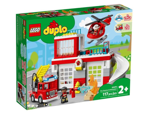 LEGO FIRE STATION + HELICOPTER