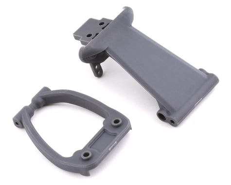 Losi Rock Rey Front Bumper Skid Plate & Support (Grey)