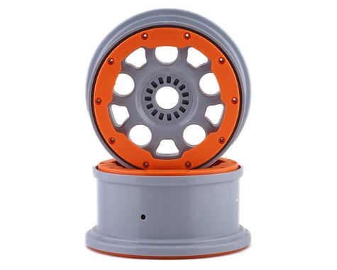 Losi DBXL-E 2.0 4.75" 1/5 Beadlock Wheels w/24mm Hex (Silver/Orange) (2)