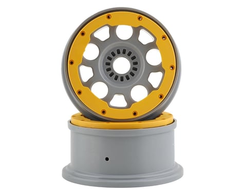 Losi DBXL 2.0 Wheels w/Beadlock (2) (Silver/Yellow)