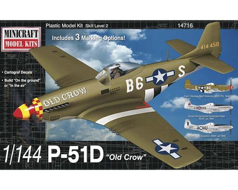 Minicraft Models 14716 1/144 P-51D Old Crow w/3 Marking Options