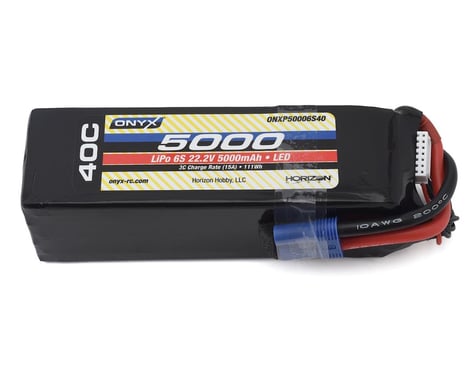 Onyx 6S 40C Soft Case LiPo Battery w/EC5 & LED (22.2V/5000mAh)