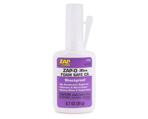 Pacer Technology Zap-O Xtra Shockproof Foam Safe CA Glue (.7oz)