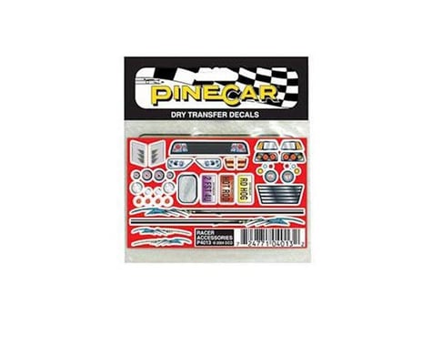 PineCar Racer Accessories Dry Transfer