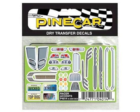 PineCar Racer Accents Dry Transfer