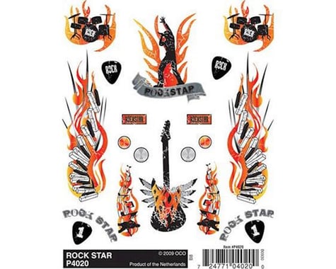 PineCar Dry Transfer Decals, Rock Star