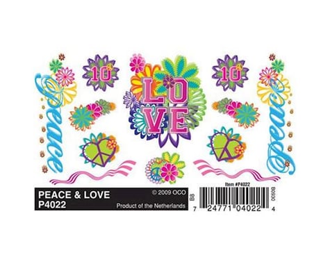PineCar Dry Transfer Decals, Peace & Love