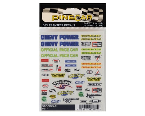PineCar NASCAR DRY TRANSFER