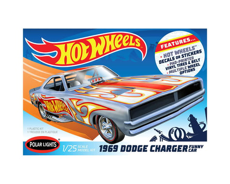 Round 2 Polar Lights 1969 Dodge Charger Funny Car Hot Wheels 1:25