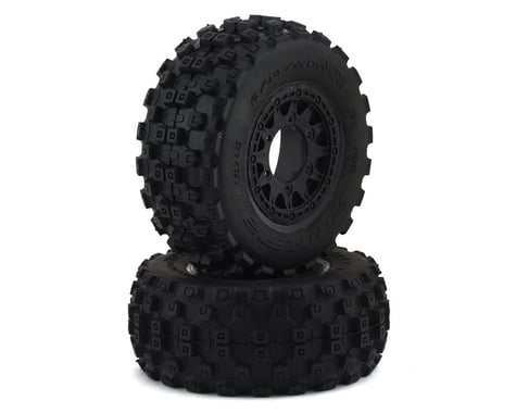 Pro-Line Badlands MX SC Tires w/Raid Wheels (Black) (2) (Slash Front) (M2)