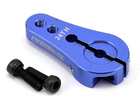 ProTek RC 4mm Aluminum Short Clamping Servo Horn (Blue) (24T-Hitec)