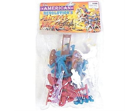 BMC Toys Americana 98562 American Revolutionary War Playset Figures 15 Piece Set with Cannon,