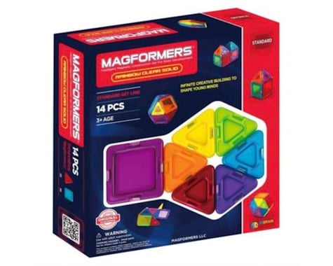 Rainbow Products Magformers Rainbow Clear Solid Set (14-pieces)
