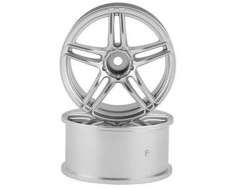 RC Art Evolve 05-K 5-Split Spoke Drift Wheels (Matte Silver) (2) (8mm Offset)