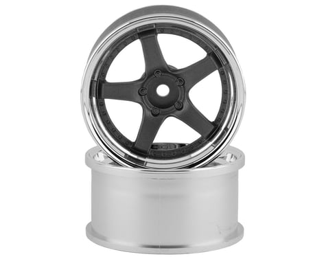 RC Art SSR Professor SP4 5-Spoke Drift Wheels (Silver) (2) (8mm Offset)