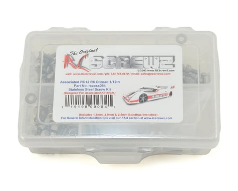 RC Screwz Associated RC12R6 Stainless Steel Screw Kit