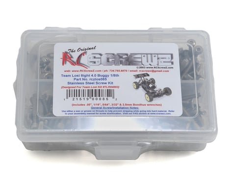 RC Screwz TLR 8IGHT 4.0 1/8th Buggy Stainless Screw Kit