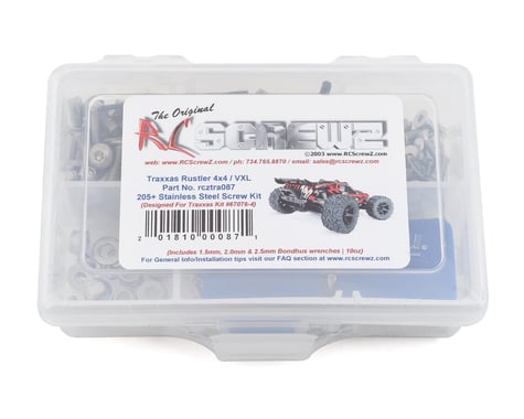 RC Screwz Traxxas Rustler 4x4/VXL Stainless Steel Screw Kit