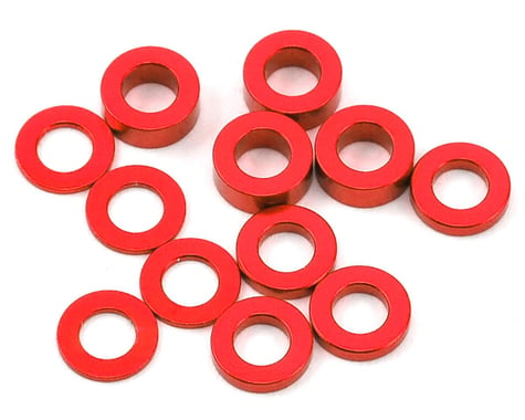 Ruddog 3mm Washer Set (Red) (0.5mm/1.0mm/2.0mm)