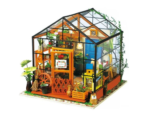 Robotime Rolife Dollhouse Wooden Room Kit-Flower Green House-Home Decoration-Miniature Model to Build