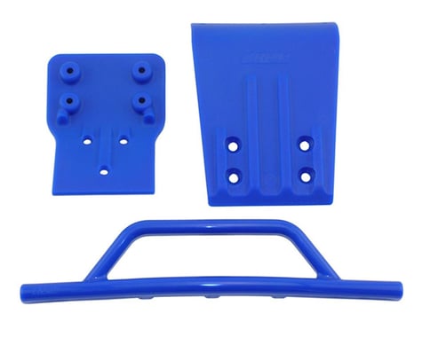 RPM Traxxas Slash 4x4 Front Bumper & Skid Plate (Blue)