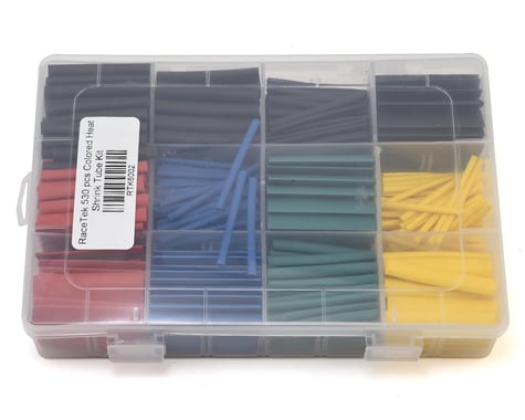 RaceTek 530 Piece Colored Heat Shrink Tube Kit (3mm/6mm/7mm/10mm)