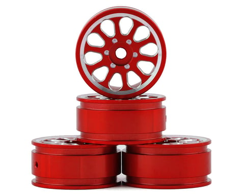 Samix SCX24 Aluminum 1.0" Wheel Set (Red) (4)
