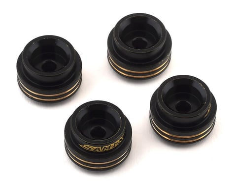 Samix SCX10 III Brass Shock Spring Cups (Black) (4)