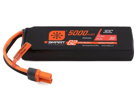 Spektrum RC 3S Smart G2 LiPo 30C Battery Pack w/IC5 Connector (11.1V/5000mAh)