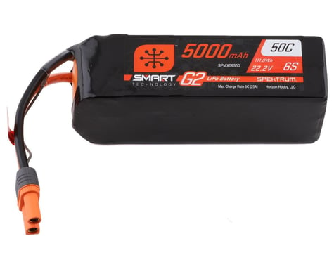 Spektrum RC 6S Smart G2 LiPo 50C Battery Pack w/IC5 Connector (22.2V/5000mAh)