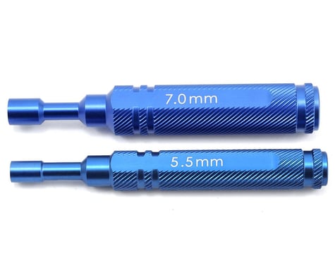 ST Racing Concepts Aluminum 1-Piece Metric Nut Driver Set (5.5mm/7.0mm) (Blue)