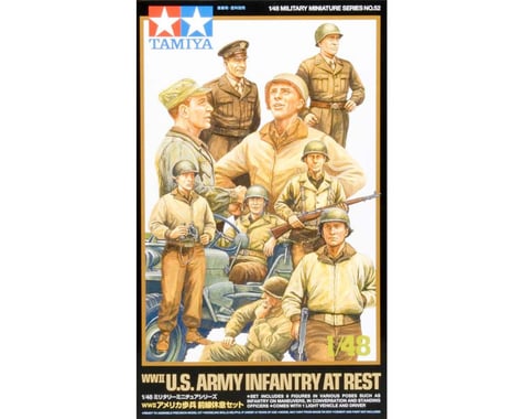 Tamiya 1/48 WWII US Infantry at Rest (9) & Jeep
