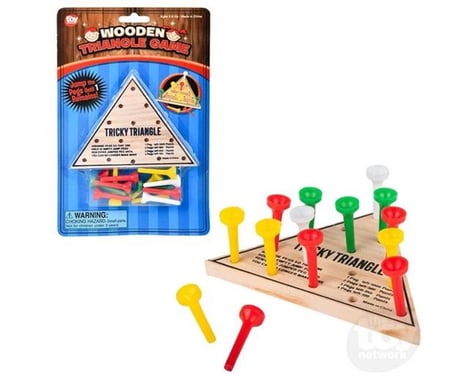 The Toy Network 4.5IN WOODEN TRIANGLE GAME
