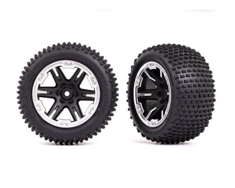 Traxxas Tires+Wheels Glued 2.8In Rxt Black+Satin