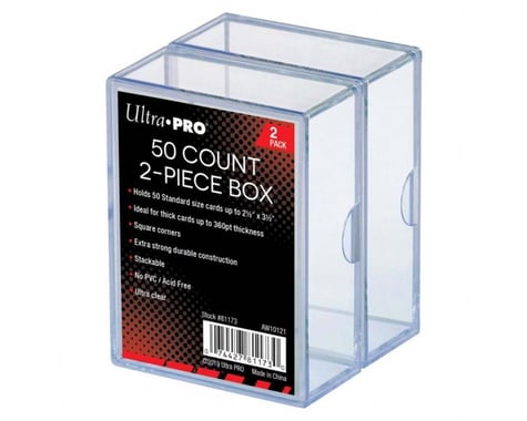 Ultra Pro UltraPro DECK BOX 2C 50CT CLEAR