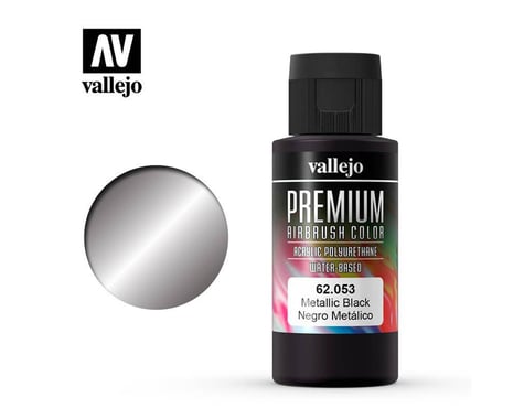 Vallejo Paints 60Ml Metallic Black Premium